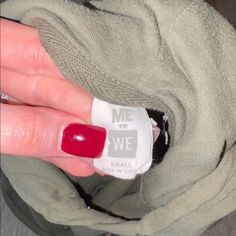 Me to We Olive Hoodie - Picture 4 of 4